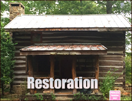 Historic Log Cabin Restoration  Bumpass, Virginia